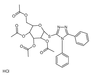 [(2R,3S,4S,5R,6S)-3,4,5-triacetyloxy-6-[(4,5-diphenyl-1,2,4-triazol-3-yl)sulfanyl]oxan-2-yl]methyl acetate,hydrochloride Structure