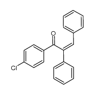 (Z)-1-(4-chlorophenyl)-2,3-diphenylprop-2-en-1-one结构式