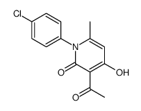 3-acetyl-1-(4-chlorophenyl)-4-hydroxy-6-methylpyridin-2-one结构式