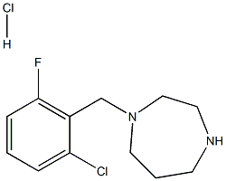 1-[(2-chloro-6-fluorophenyl)methyl]-1,4-diazepane:hydrochloride结构式