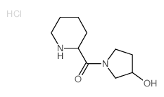 (3-Hydroxy-1-pyrrolidinyl)(2-piperidinyl)-methanone hydrochloride结构式