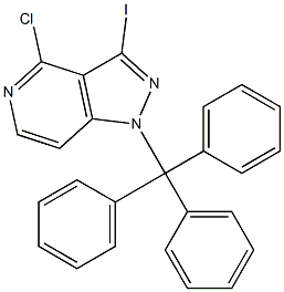 4-chloro-3-iodo-1-trityl-1H-pyrazolo[4,3-c]pyridine结构式