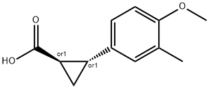 trans-2-(4-methoxy-3-methylphenyl)cyclopropane-1-carboxylic acid structure