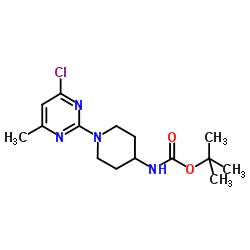 2-Methyl-2-propanyl [1-(4-chloro-6-methyl-2-pyrimidinyl)-4-piperidinyl]carbamate picture