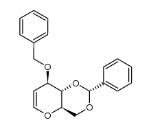 1,5-anhydro-3-O-benzyl-4,6-O-benzylidene-2-deoxy-D-arabino-hex-1-enitol Structure