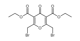 2,6-(Dibrommethyl)-4-oxo-4H-pyran-3,5-dicarbonsaeure-diethylester Structure