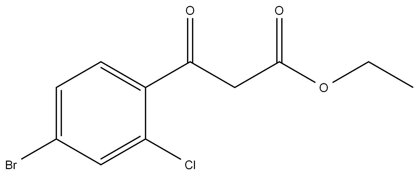 ethyl 3-(4-bromo-2-chlorophenyl)-3-oxopropanoate结构式