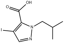 4-碘-1-异丁基-1H-吡唑-5-羧酸结构式