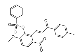 3-(2-benzenesulfonyloxy-3-methoxy-6-nitrophenyl)-1-(4-methylphenyl)propen-1-one结构式