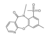 6,9-dimethyl-7-methylsulfonylpyrido[2,3-b][1,5]benzoxazepin-5-one结构式