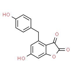 6-Hydroxy-4-(p-hydroxybenzyl)benzofuran-2,3-dione结构式