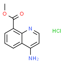 4-氨基喹啉-8-羧酸甲酯盐酸盐结构式