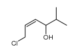 1-chloro-5-methyl-2(Z)-hexen-4-ol结构式