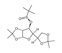 (R)-3-deoxy-1,2:5,6-di-O-isopropylidene-α-D-glucofuranos-3-yl tert-butanesulfinate Structure