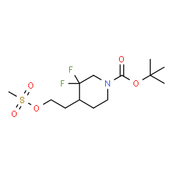 tert-butyl 3,3-difluoro-4-(2-(methylsulfonyloxy)ethyl)piperidine-1-carboxylate图片