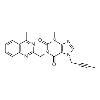 7-(But-2-yn-1-yl)-3-methyl-1-((4-methylquinazolin-2-yl)methyl)-3,7-dihydro-1H-purine-2,6-dione (Linagliptin Impurity) picture