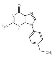 2-amino-9-(4-ethylphenyl)-3H-purin-6-one structure