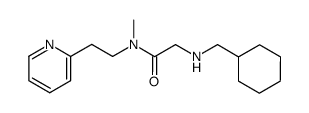 2-<(cyclohexylmethyl)amino>-N-methyl-N-<2-(2-pyridinyl)ethyl>acetamide Structure