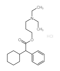 Benzeneacetic acid, a-cyclohexyl-,3-(diethylamino)propyl ester, hydrochloride (1:1) structure