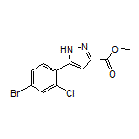 Methyl 5-(4-Bromo-2-chlorophenyl)-1H-pyrazole-3-carboxylate Structure