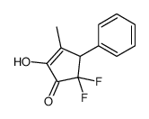 5,5-difluoro-2-hydroxy-3-methyl-4-phenylcyclopent-2-en-1-one Structure