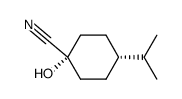 Cyclohexanecarbonitrile, 1-hydroxy-4-(1-methylethyl)-, cis- (9CI)结构式