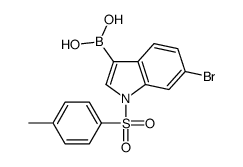 [6-bromo-1-(4-methylphenyl)sulfonylindol-3-yl]boronic acid Structure