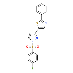 5-(1-[(4-FLUOROPHENYL)SULFONYL]-1H-PYRAZOL-3-YL)-2-PHENYL-1,3-THIAZOLE picture