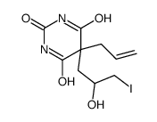 5-(2-hydroxy-3-iodopropyl)-5-prop-2-enyl-1,3-diazinane-2,4,6-trione结构式