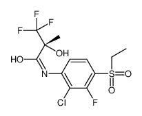 (2R)-N-(2-chloro-4-ethylsulfonyl-3-fluorophenyl)-3,3,3-trifluoro-2-hydroxy-2-methylpropanamide结构式