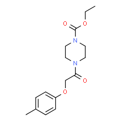 Ethyl 4-[(4-methylphenoxy)acetyl]-1-piperazinecarboxylate structure