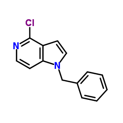 1-苄基-4-氯-1氢-吡咯[3,2-C]并吡啶结构式