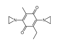 2,5-bis(aziridin-1-yl)-3-ethyl-6-methylcyclohexa-2,5-diene-1,4-dione结构式