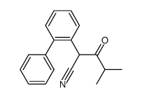 2-biphenyl-2-yl-4-methyl-3-oxo-valeronitrile Structure