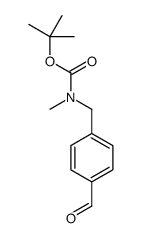 (4-甲酰基苄基)甲基氨基甲酸叔丁酯结构式