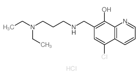 8-Quinolinol,5-chloro-7-[[[3-(diethylamino)propyl]amino]methyl]-, hydrochloride (1:2)结构式