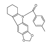 6,7,8,9-Tetrahydro-5-(p-toluoyl)-5H-1,3-dioxolo[4,5-b]carbazole结构式