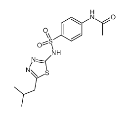 4-acetylamino-N-(5-isobutyl-[1,3,4]thiadiazol-2-yl)-benzenesulfonamide Structure