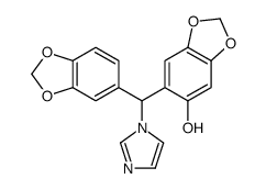 6-[1,3-benzodioxol-5-yl(imidazol-1-yl)methyl]-1,3-benzodioxol-5-ol结构式