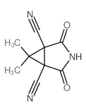 6,6-dimethyl-2,4-dioxo-3-azabicyclo[3.1.0]hexane-1,5-dicarbonitrile结构式