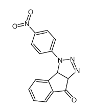 1-(4-nitrophenyl)-3a,8b-dihydroindeno[1,2-d]triazol-4-one结构式