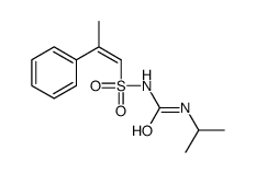 1-(2-phenylprop-1-enylsulfonyl)-3-propan-2-ylurea结构式