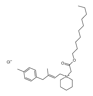 decyl 2-[1-[(E)-3-methyl-4-(4-methylphenyl)but-2-enyl]piperidin-1-ium-1-yl]acetate,chloride Structure