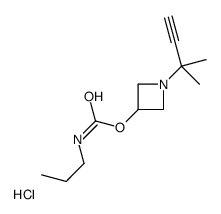 [1-(2-methylbut-3-yn-2-yl)azetidin-1-ium-3-yl] N-propylcarbamate,chloride Structure