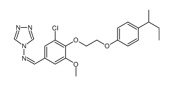 (E)-1-[4-[2-(4-butan-2-ylphenoxy)ethoxy]-3-chloro-5-methoxyphenyl]-N-(1,2,4-triazol-4-yl)methanimine Structure