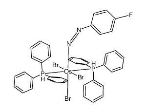 Os(PPh3)2Br3(N2-p-C6H4F) Structure