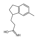 3-(6-methyl-2,3-dihydro-1H-inden-1-yl)propanamide结构式