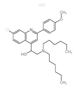 1-[7-chloro-2-(4-methoxyphenyl)quinolin-4-yl]-2-(dihexylamino)ethanol结构式