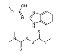 dimethylcarbamothioylsulfanyl N,N-dimethylcarbamodithioate,methyl N-(1H-benzimidazol-2-yl)carbamate Structure