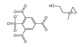 2-(1-methylaziridin-1-ium-1-yl)ethanol,2,4,6-trinitrobenzenesulfonate结构式